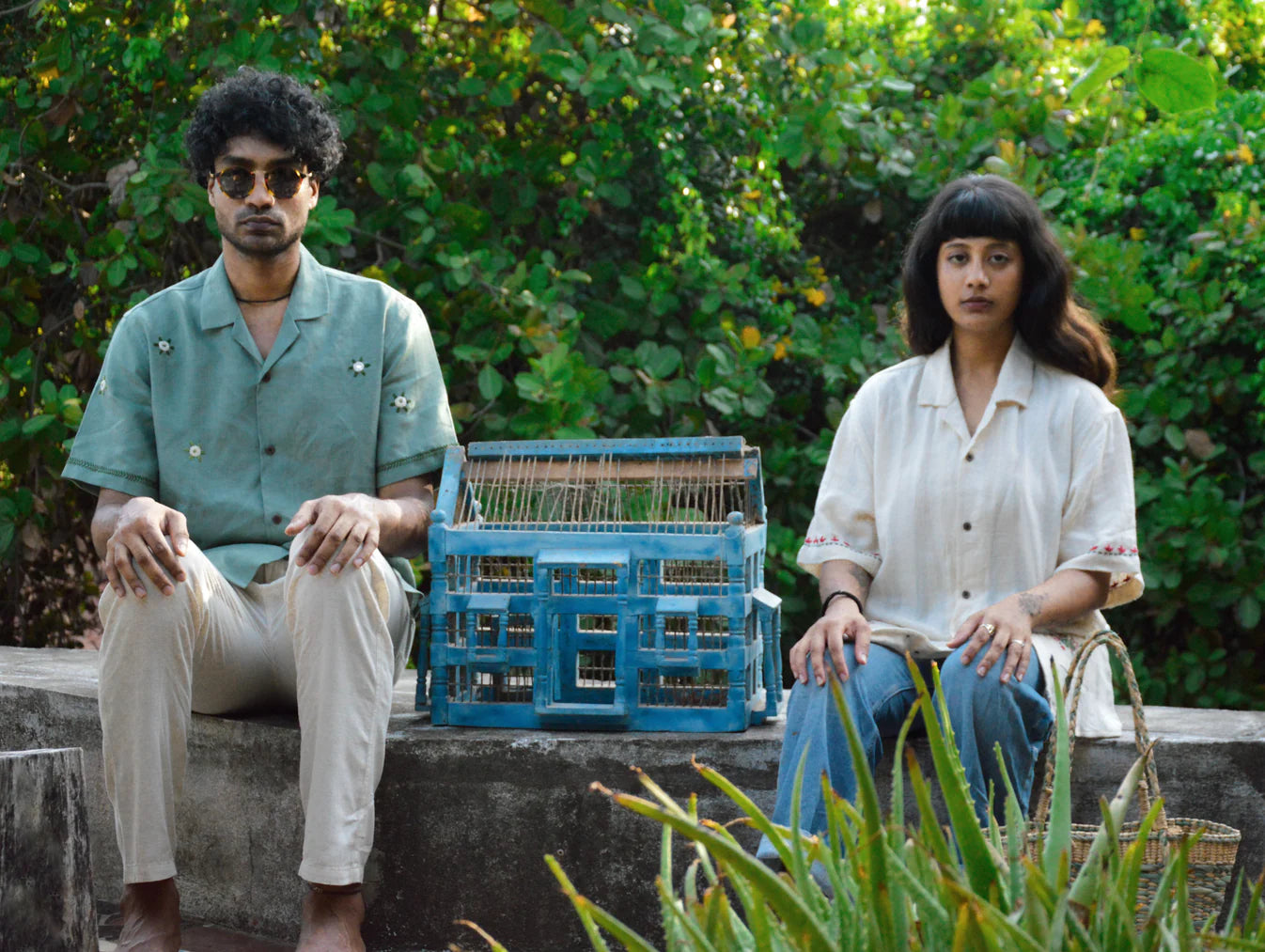 Mirror mirror green linen shirt