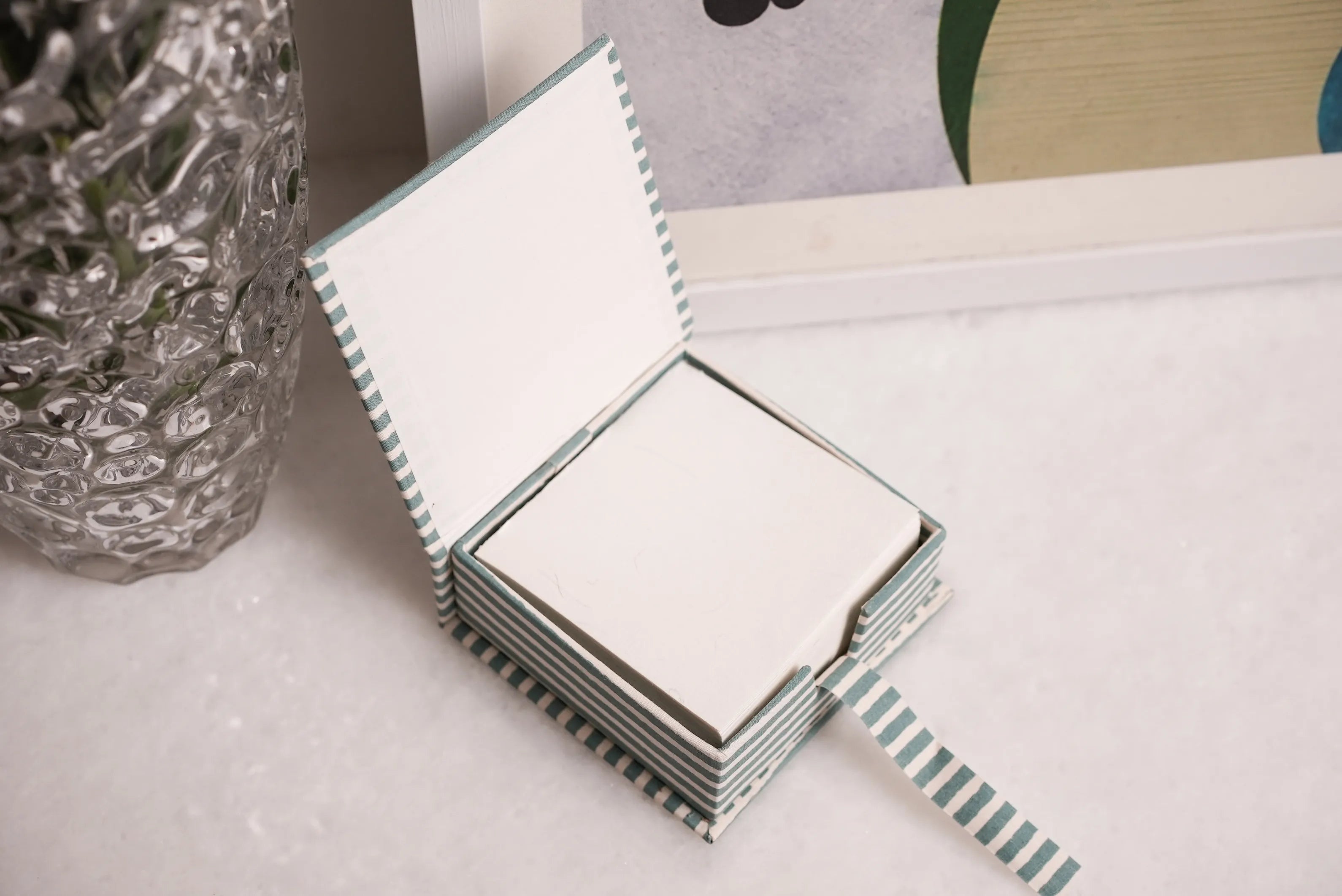 Handmade Paper Slip Box | Eco-Friendly 
Notepaper Holder