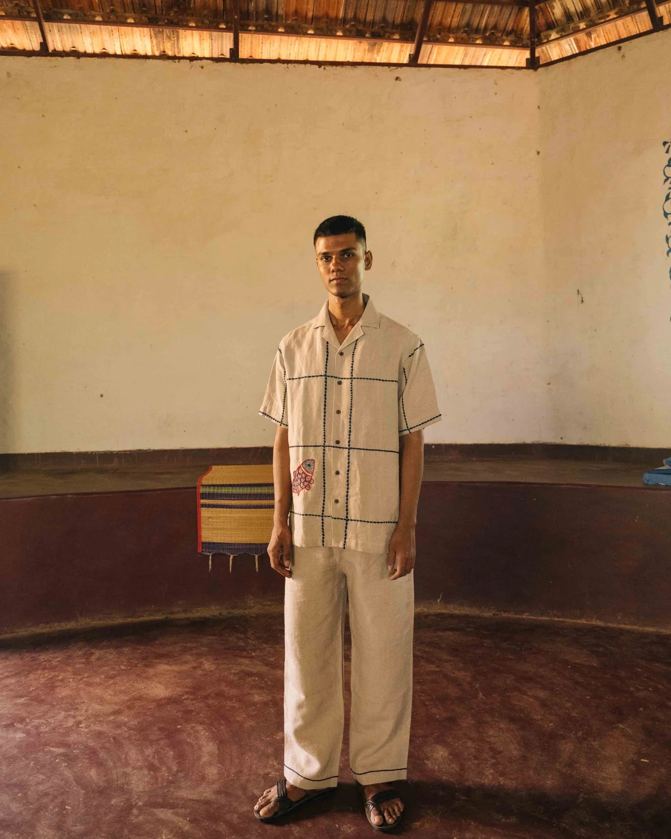 Oh fish! linen shirt