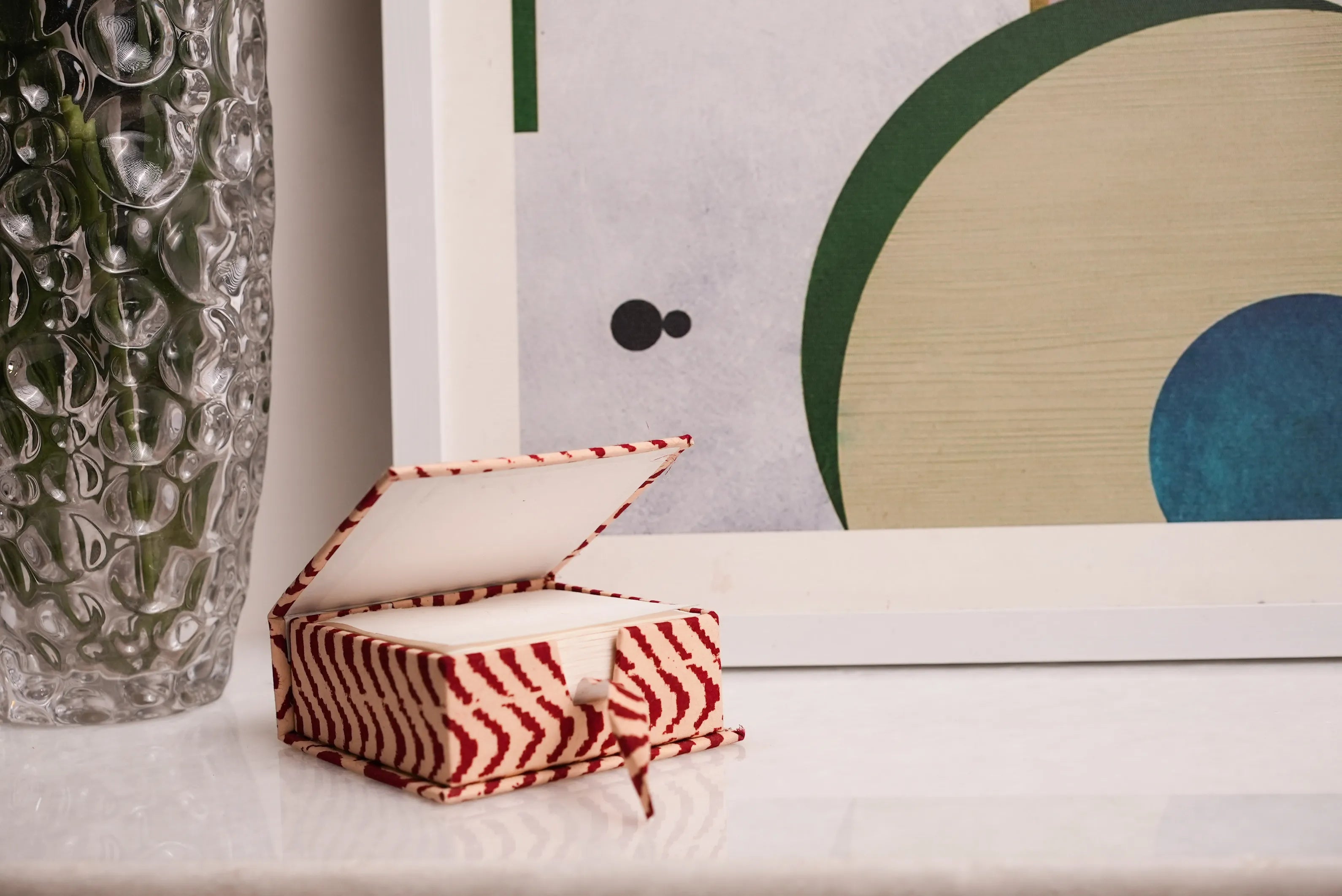 Handmade Paper Slip Box | Eco-Friendly 
Notepaper Holder