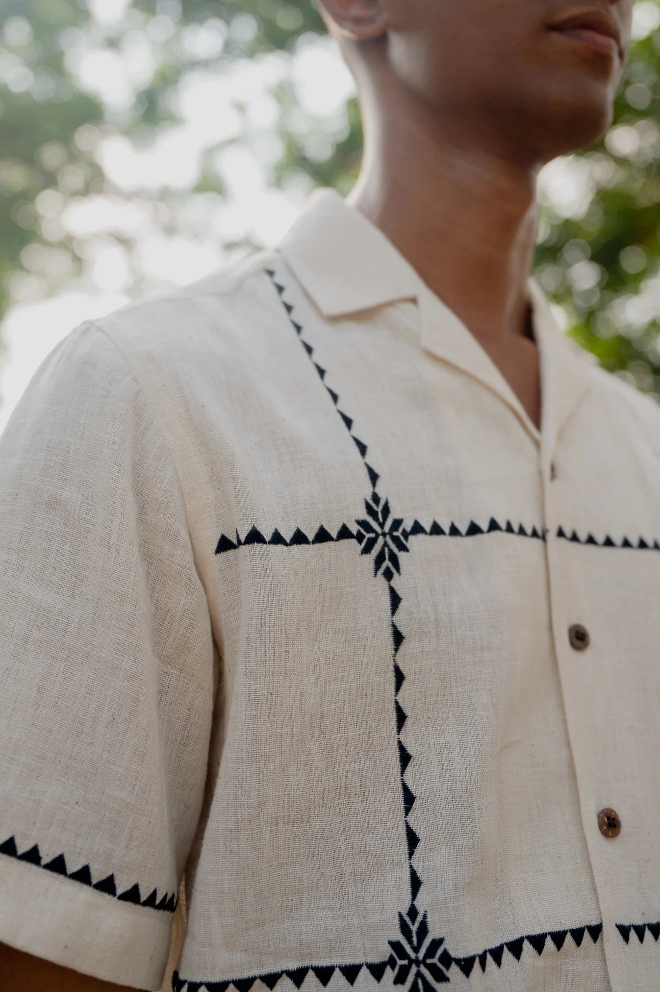 Suf squares hand-woven kala cotton shirt