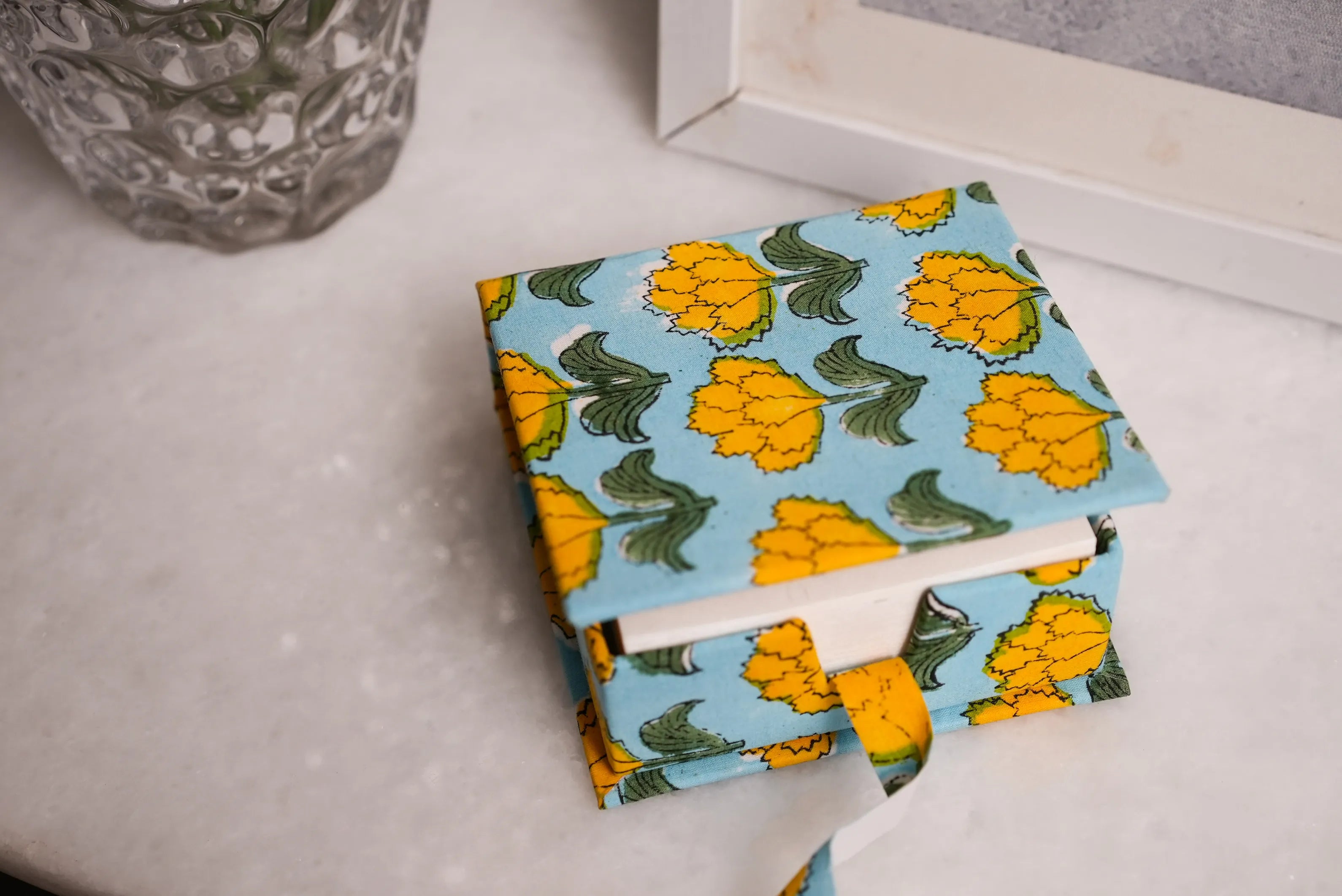 Handmade Paper Slip Box | Eco-Friendly 
Notepaper Holder
