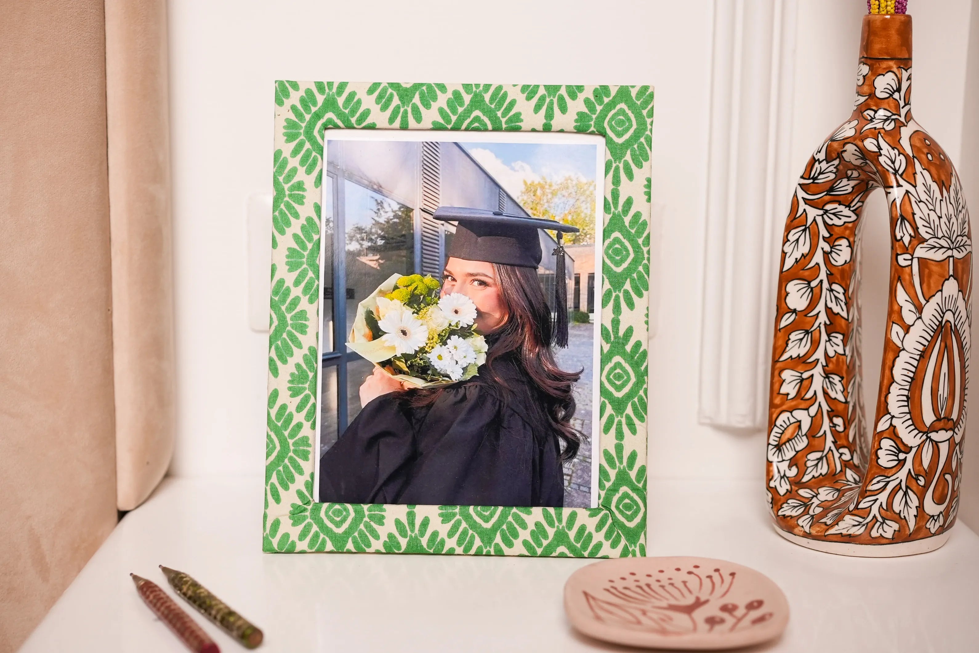 Handmade Block Print Photo Frames