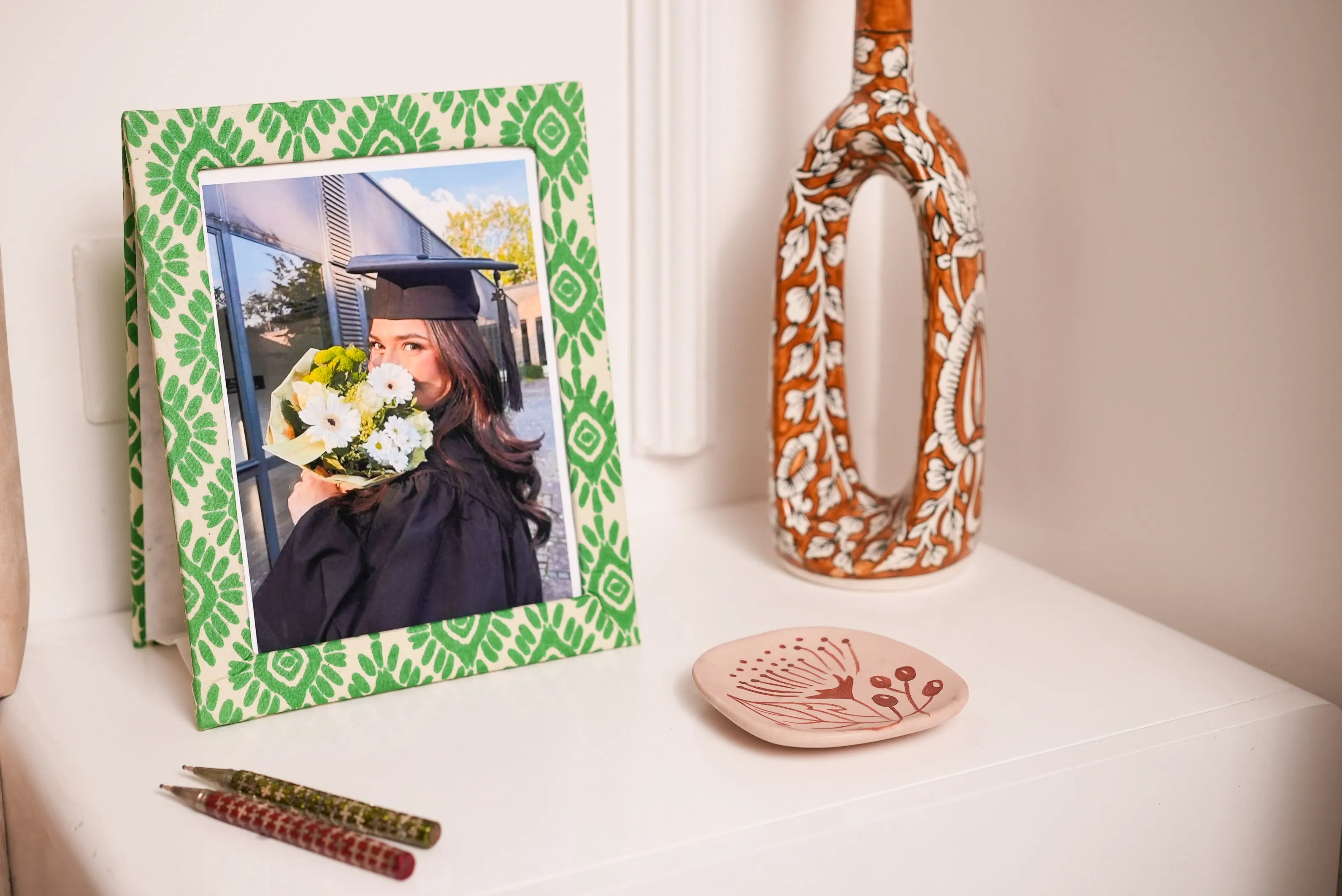 Handmade Block Print Photo Frames