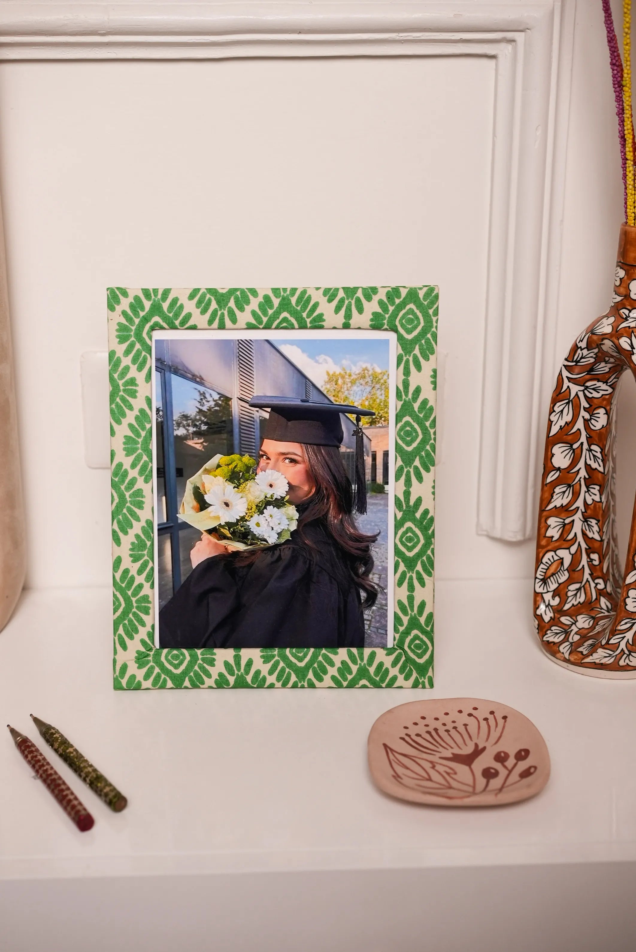 Handmade Block Print Photo Frames