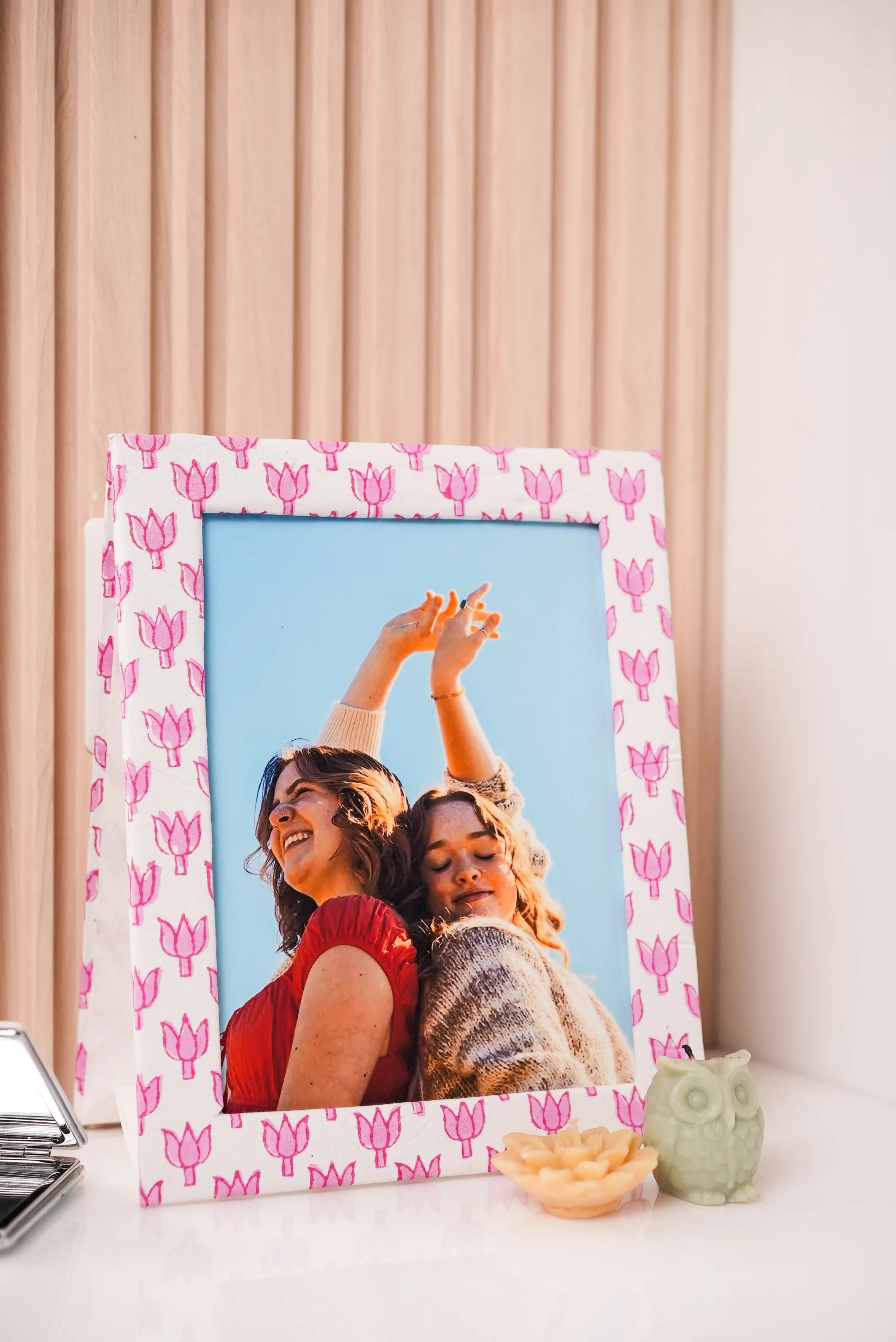Handmade Block Print Photo Frames