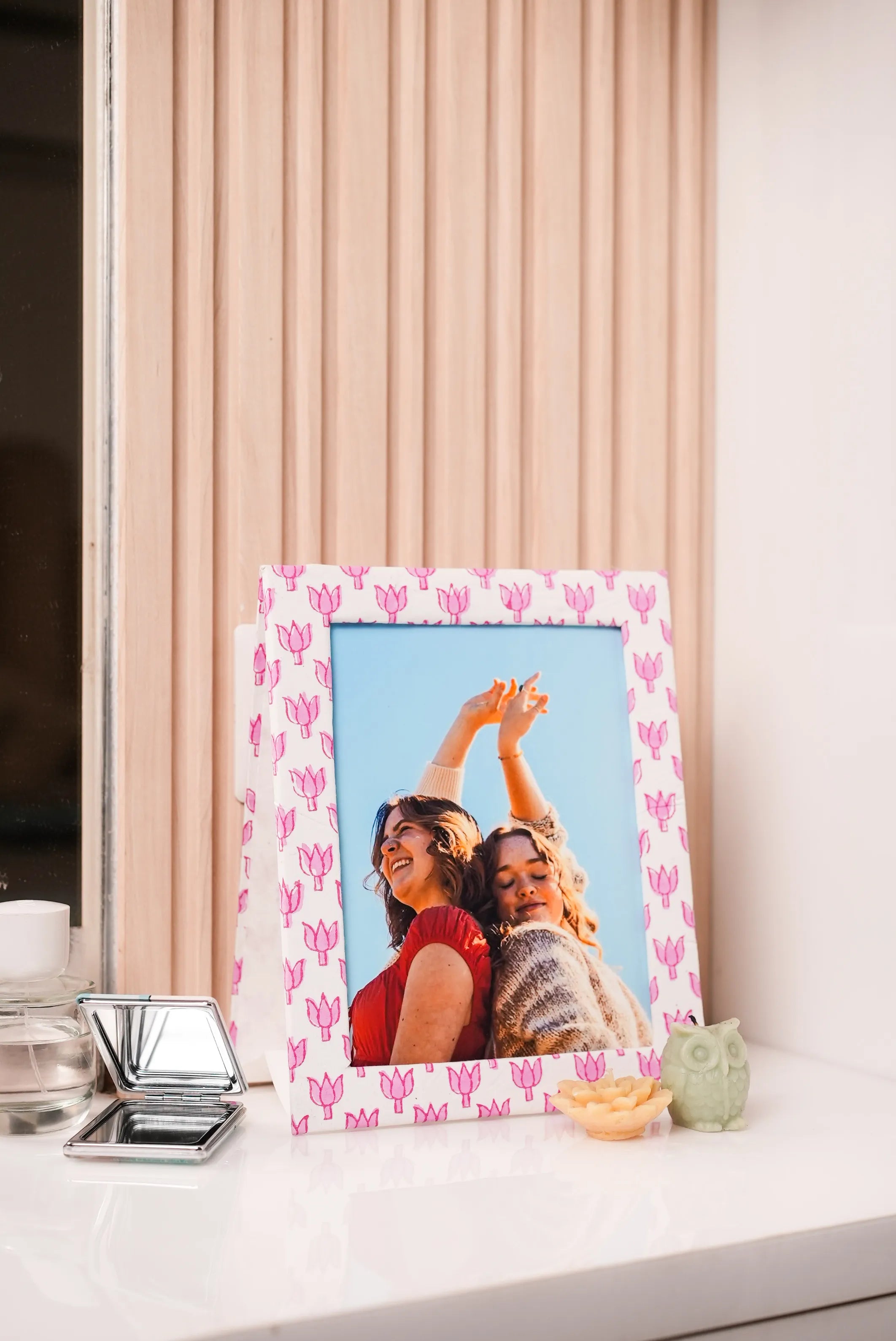 Handmade Block Print Photo Frames