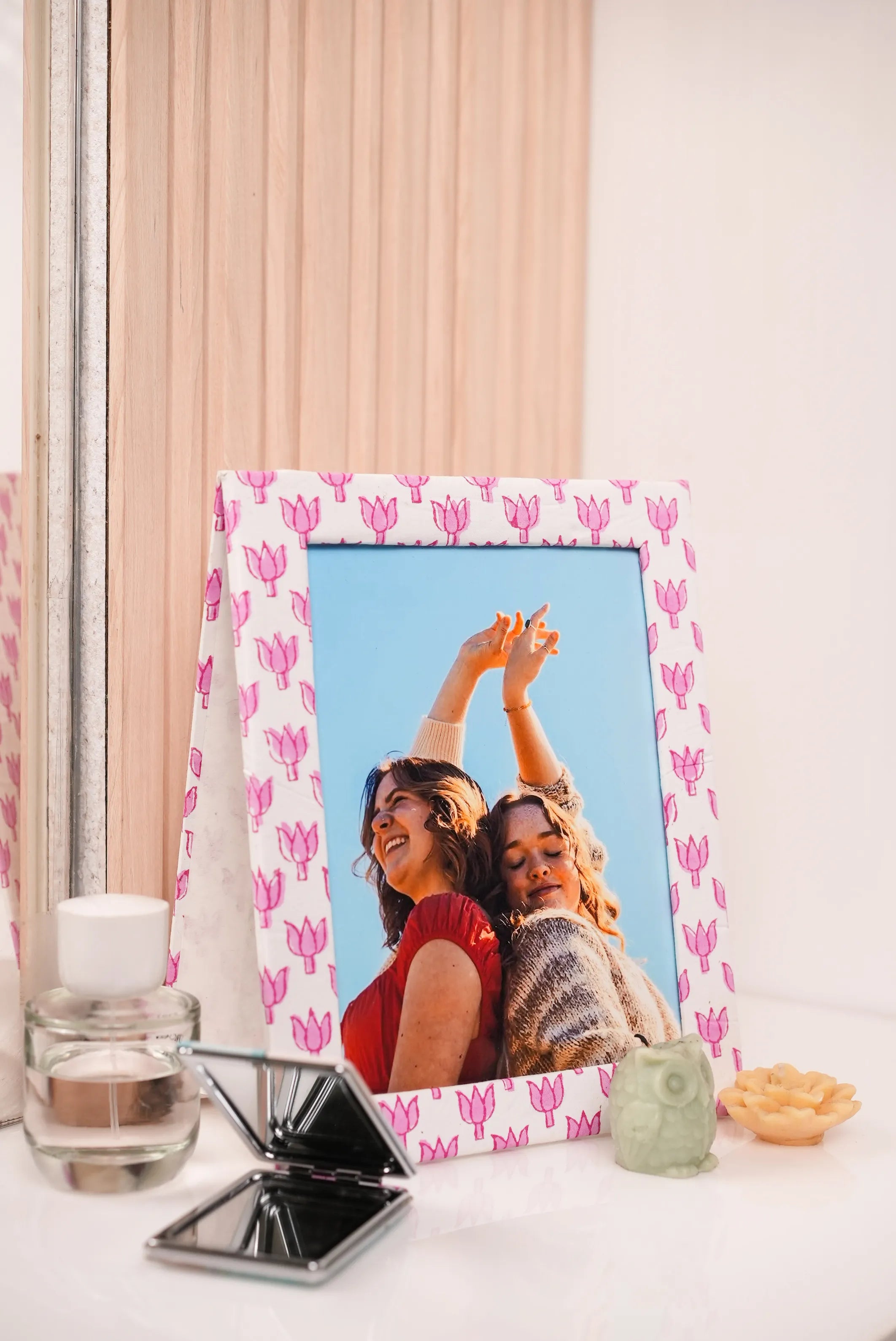 Handmade Block Print Photo Frames