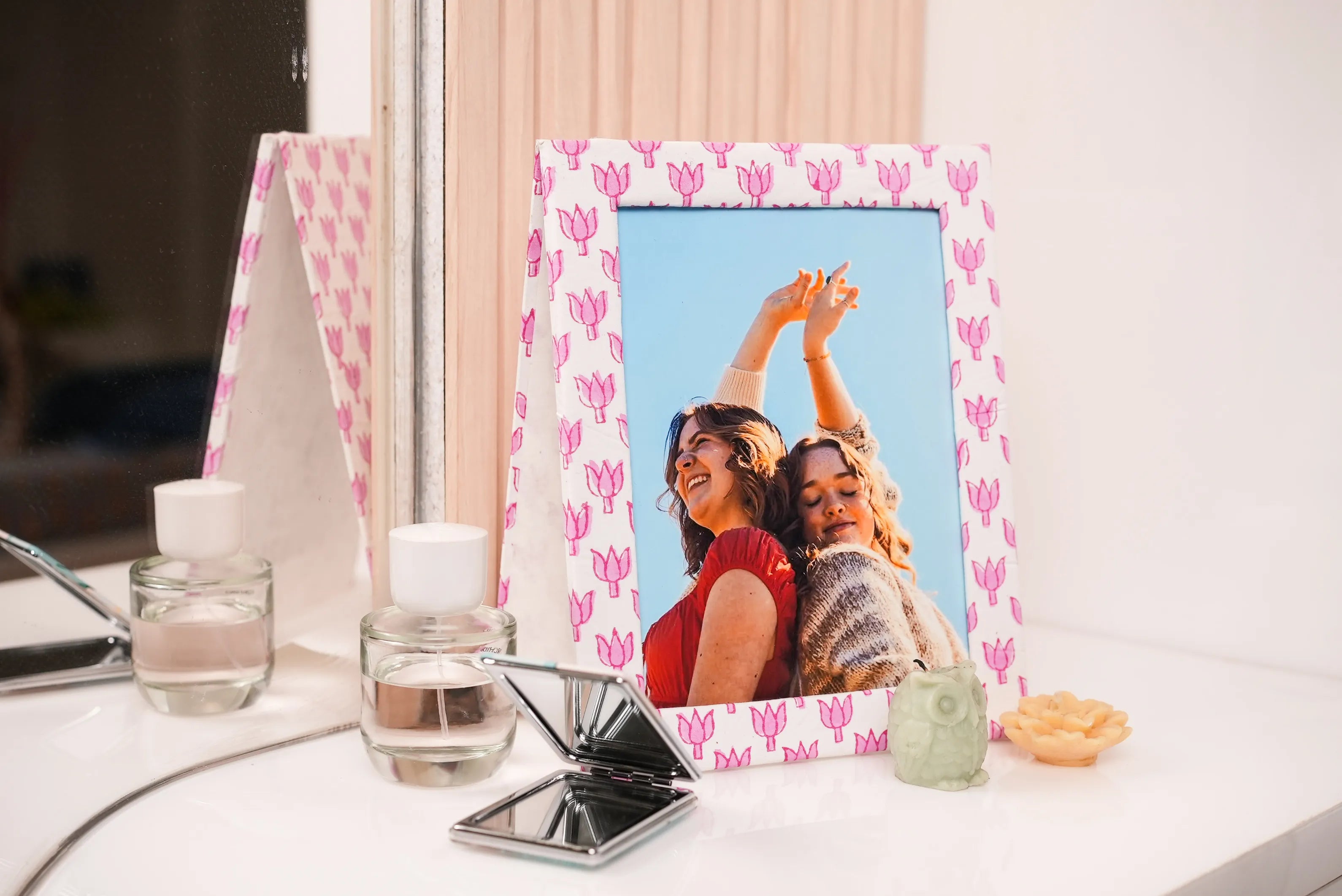 Handmade Block Print Photo Frames