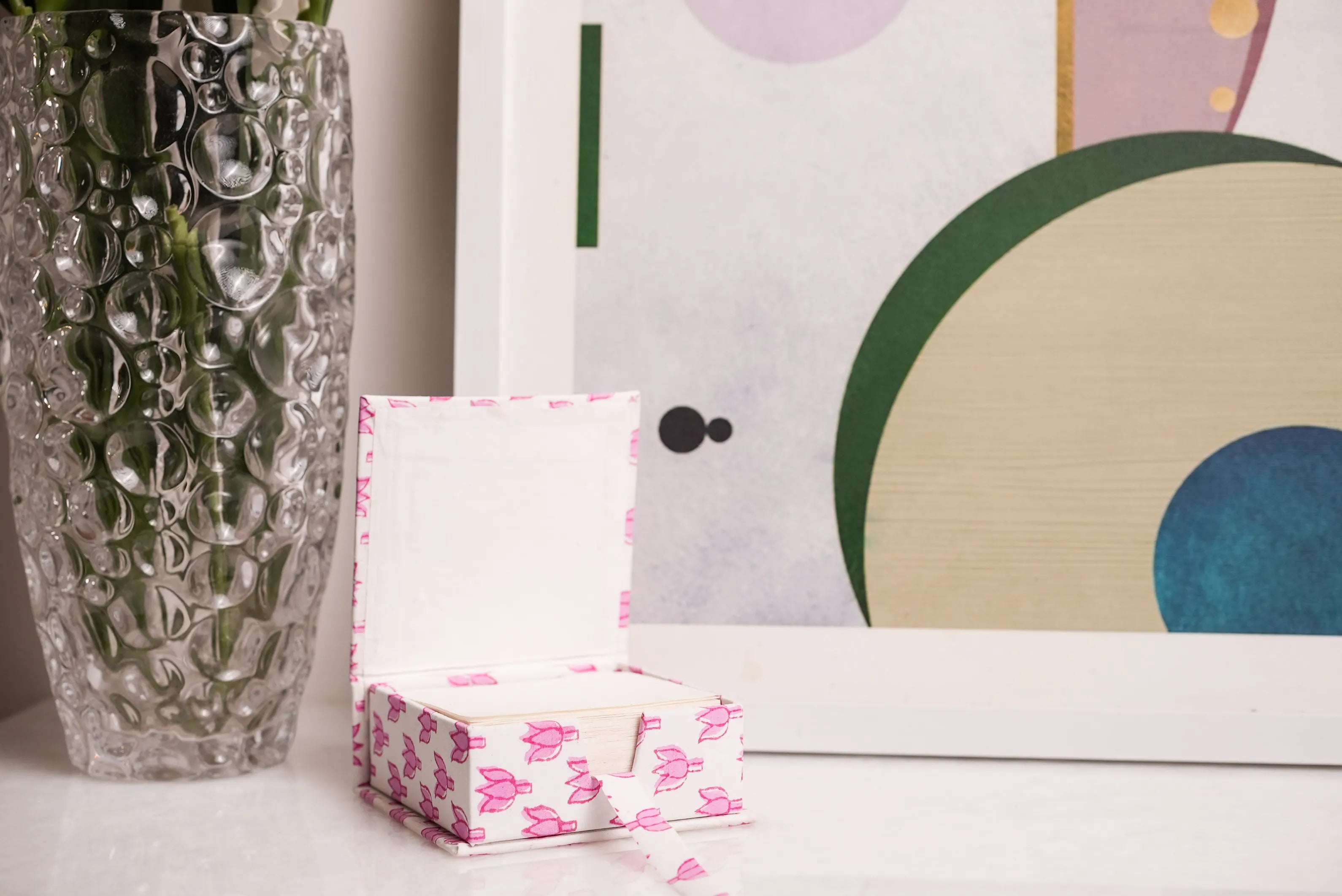 Handmade Paper Slip Box | Eco-Friendly 
Notepaper Holder