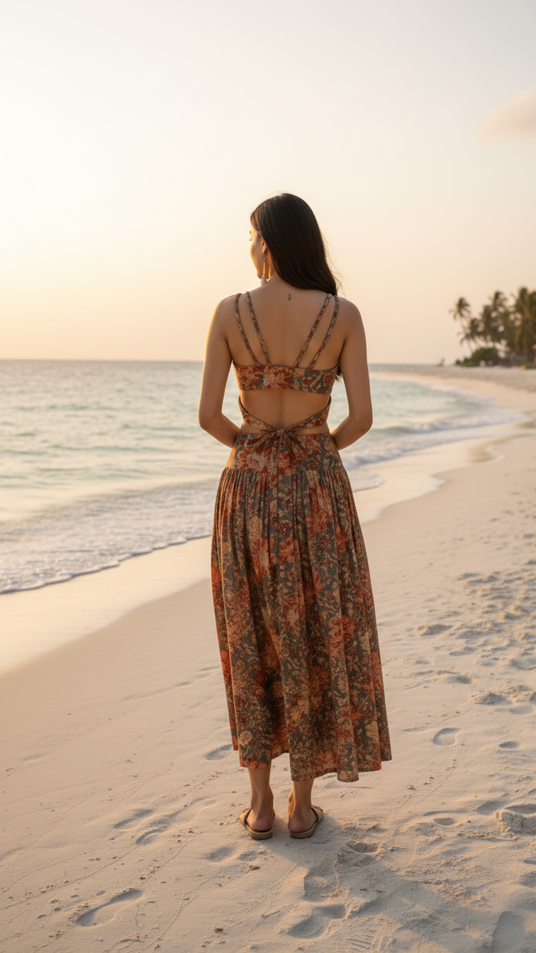 Panna Tara| Hand Block Print Floral Cotton Dress | Indian Artisan Fashion