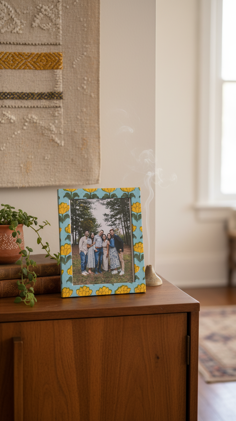 Handmade Block Print Photo Frames