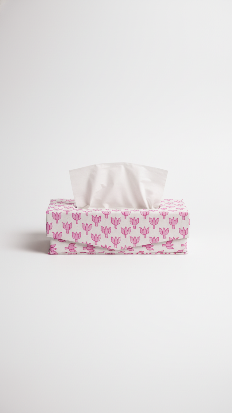 Handmade Block Print Tissue Box Cover | Indian Artisan Home Decor | Australia