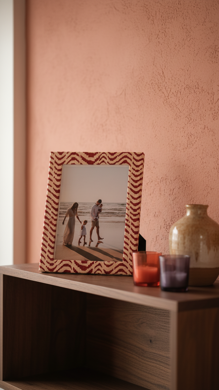 Handmade Block Print Photo Frames