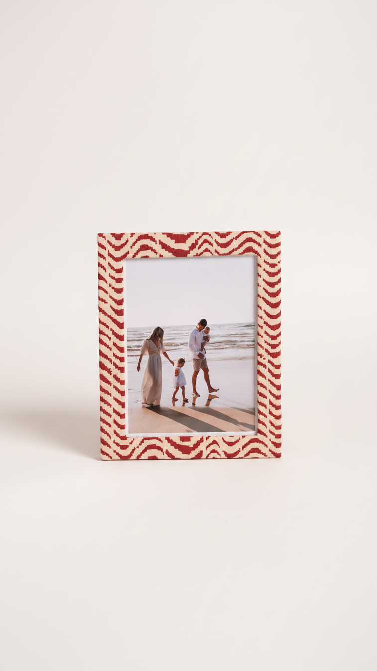 Handmade Block Print Photo Frames