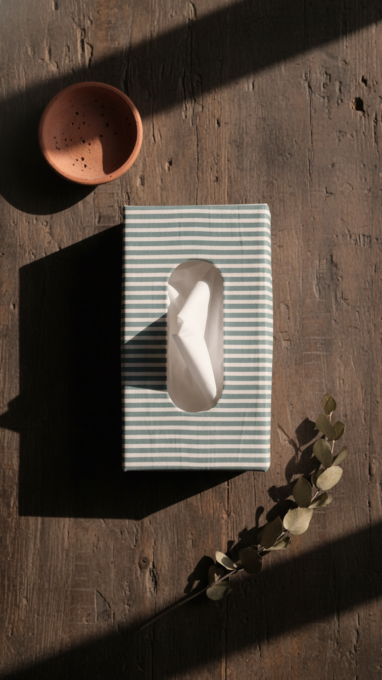 Handmade Block Print Tissue Box Cover | Indian Artisan Home Decor | Australia