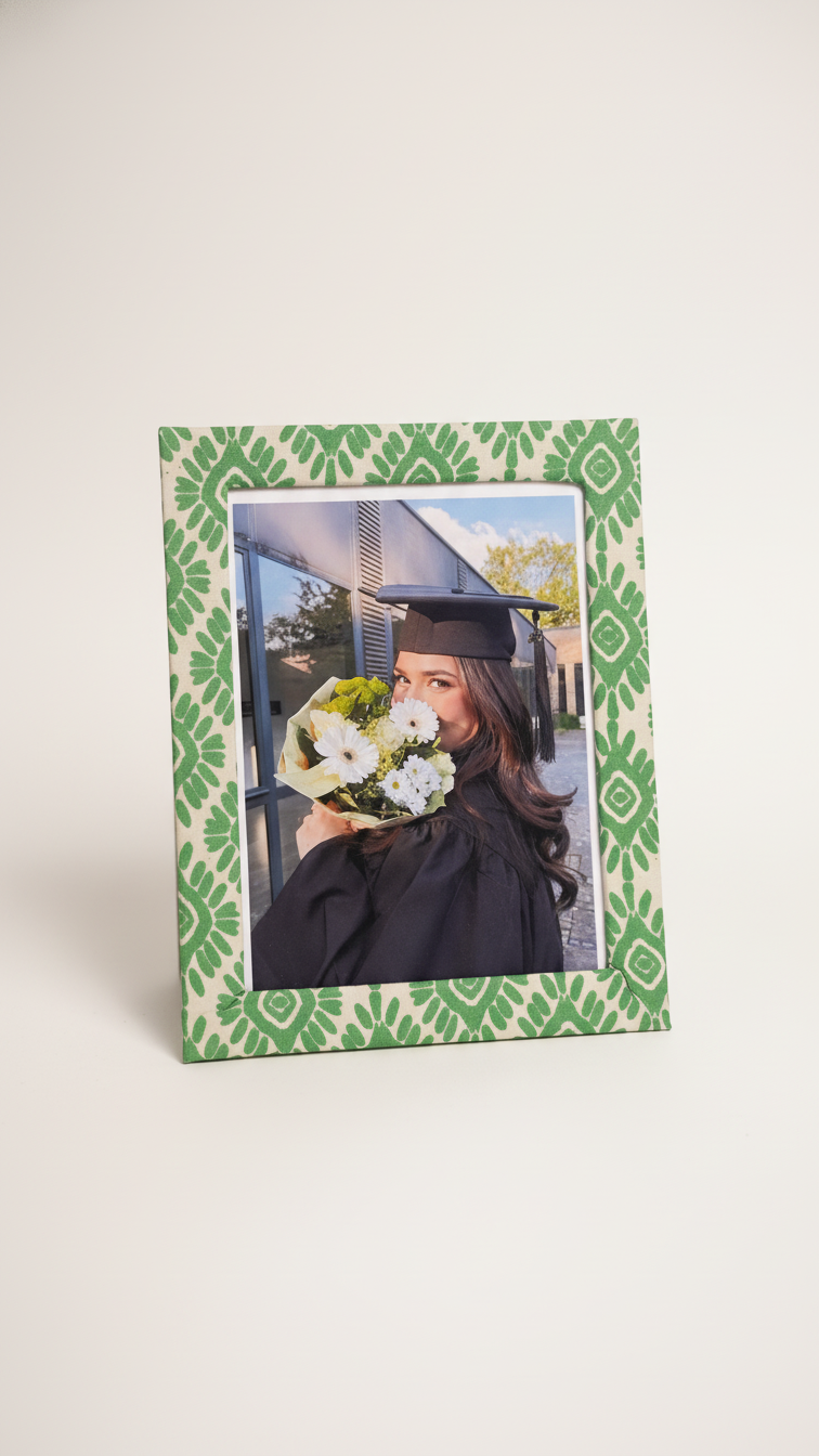 Handmade Block Print Photo Frames
