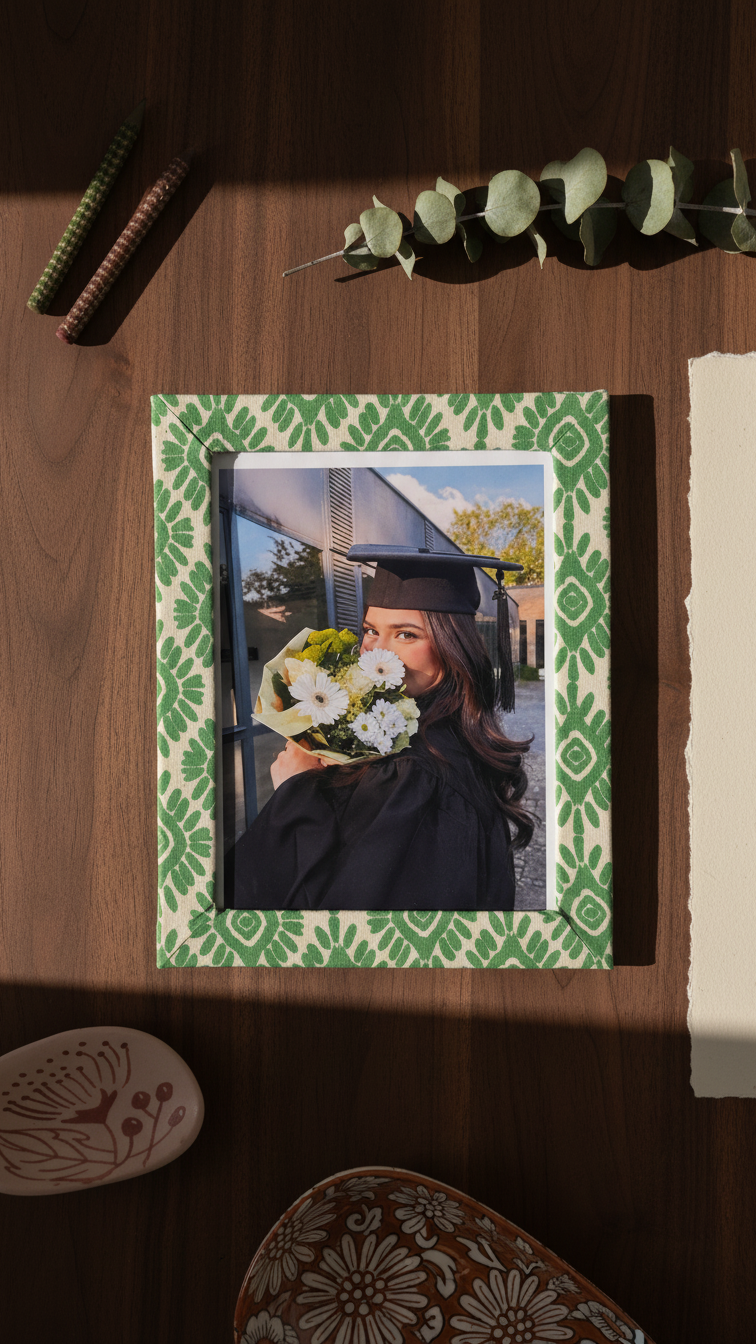 Handmade Block Print Photo Frames