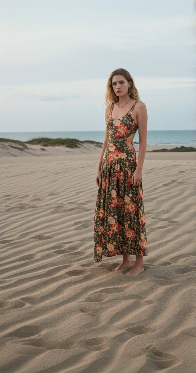 Panna Tara| Hand Block Print Floral Cotton Dress | Indian Artisan Fashion