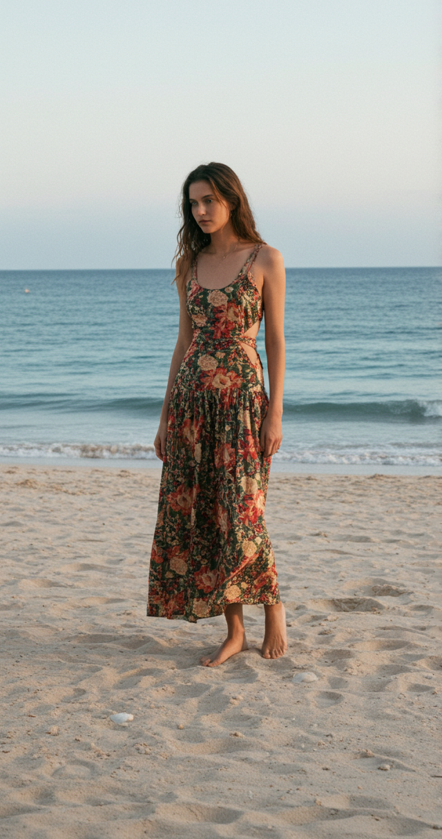 Panna Tara| Hand Block Print Floral Cotton Dress | Indian Artisan Fashion