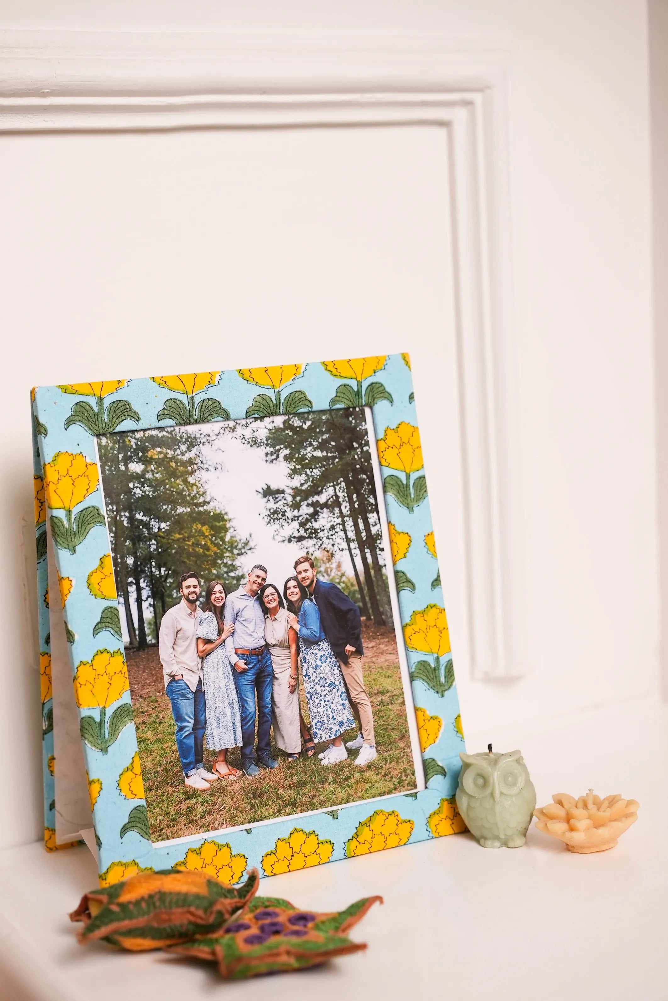 Handmade Block Print Photo Frames
