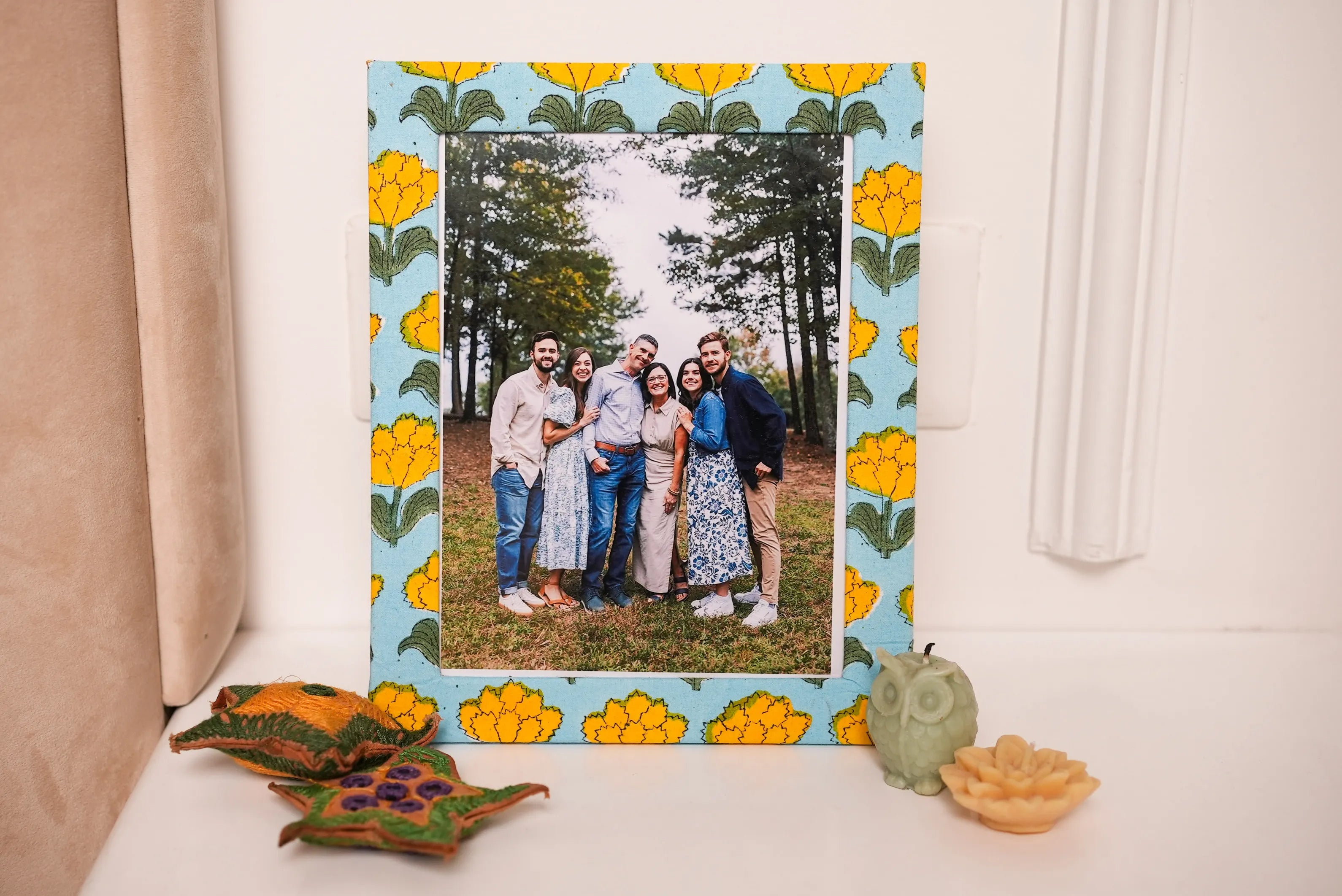 Handmade Block Print Photo Frames