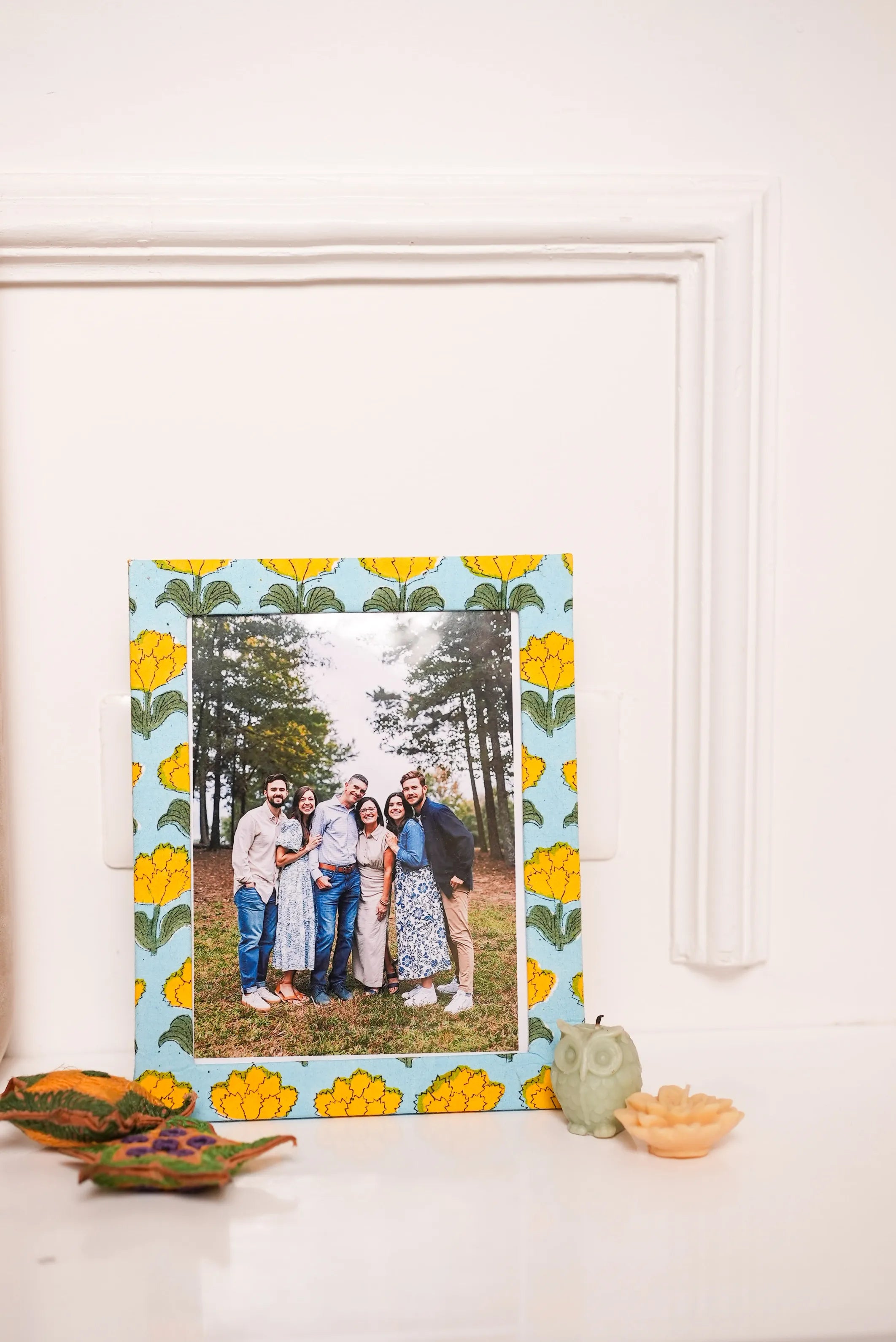Handmade Block Print Photo Frames