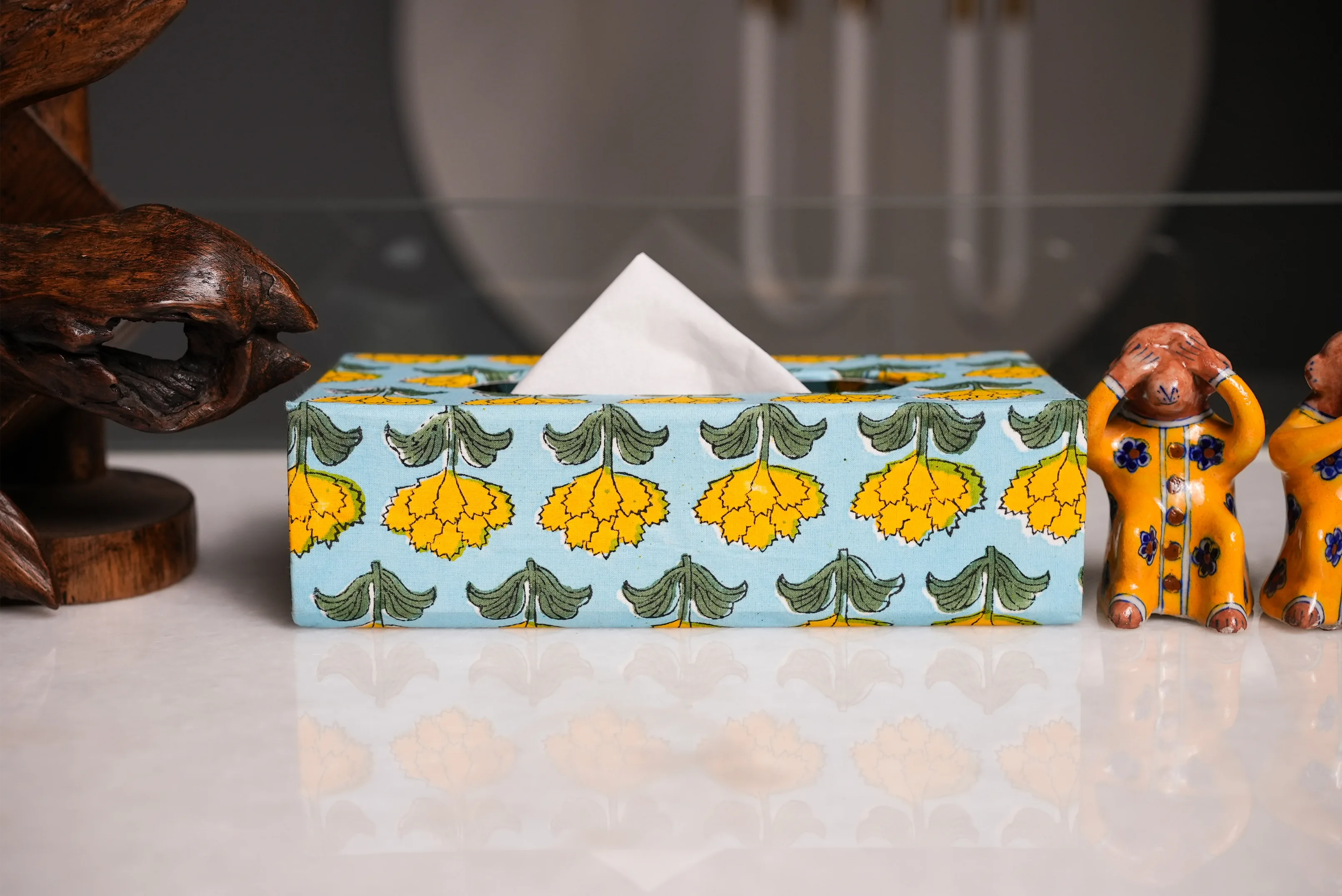 Handmade Blockprint Tissue Box