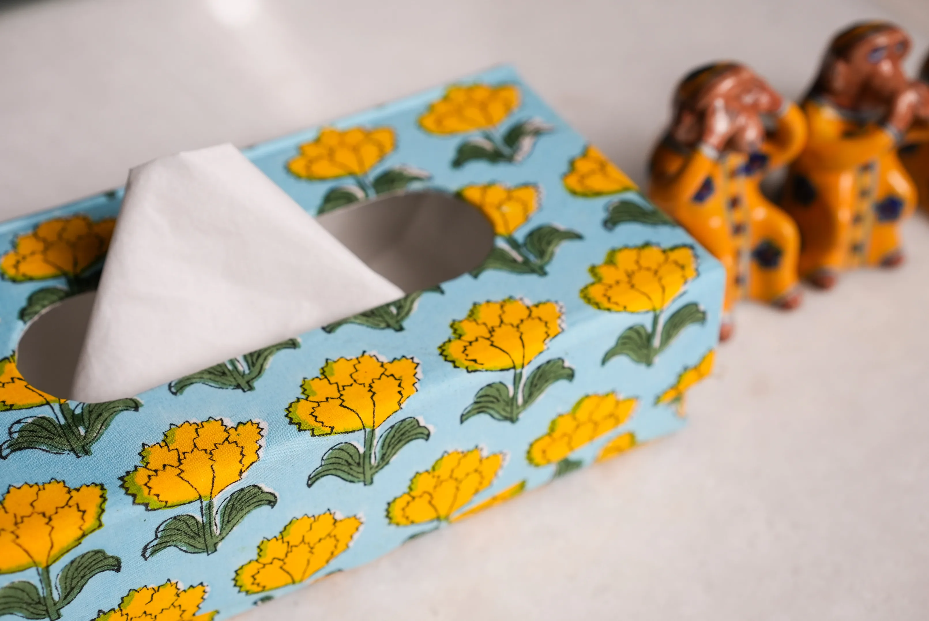 Handmade Blockprint Tissue Box