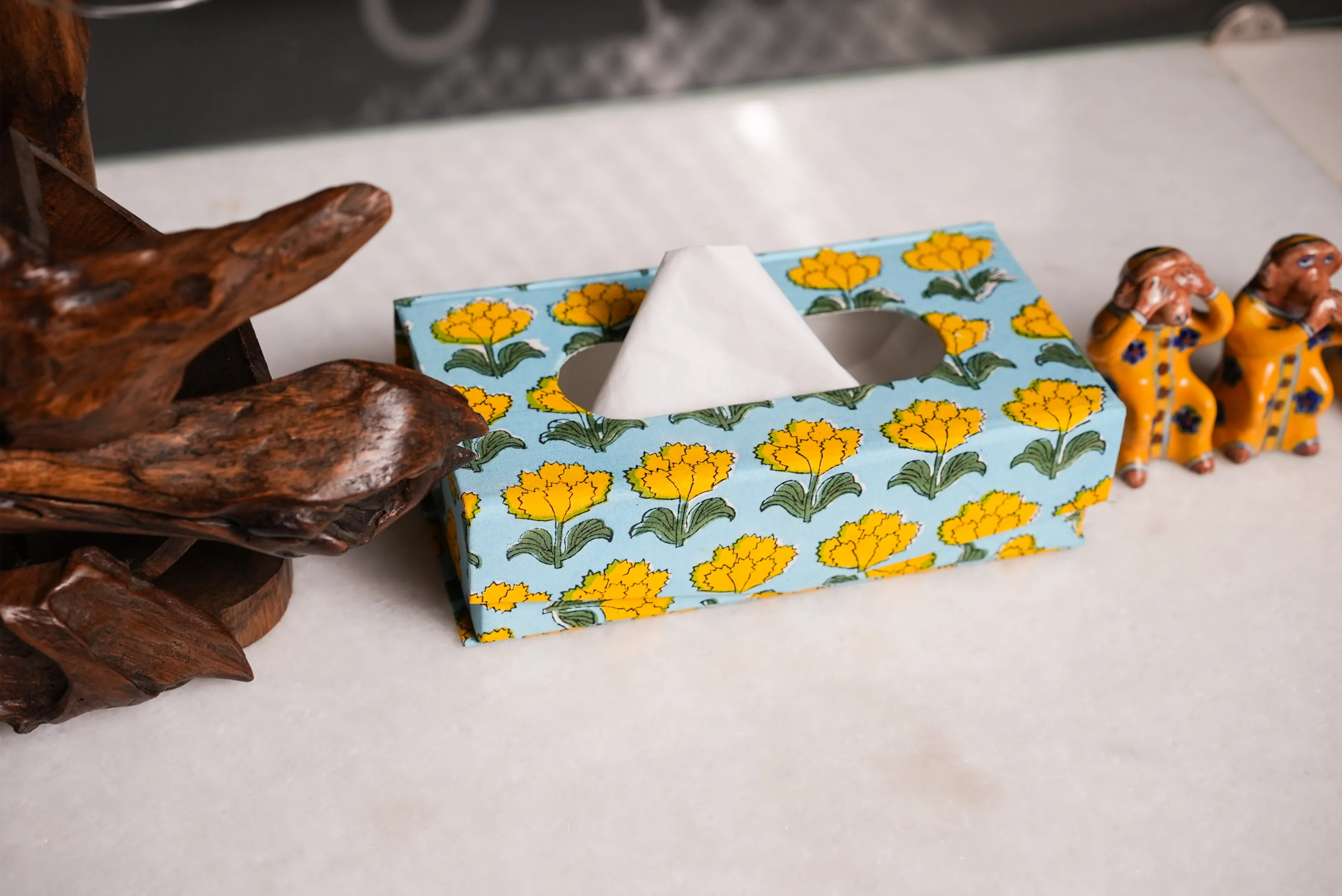 Handmade Blockprint Tissue Box